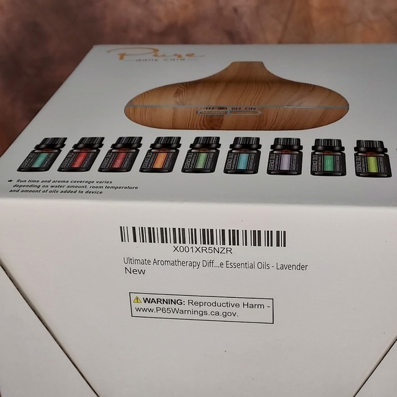 Pure Daily Care Aromatherapy Diffuser Woodgrain LED Light with 10 Essential Oils - Picture 9 of 13